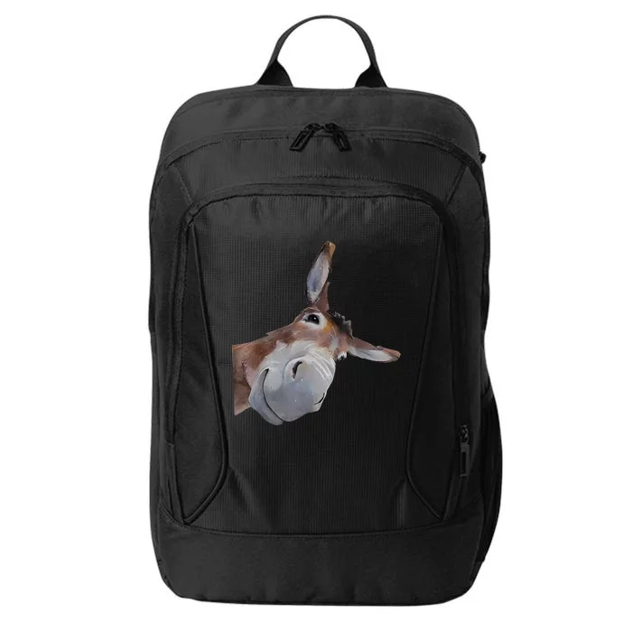 Peachbruh Funny Donkey Art Donkey Head Smile Eagerlys City Backpack