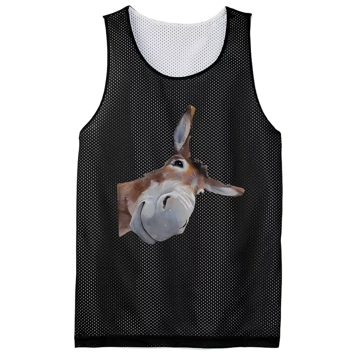 Peachbruh Funny Donkey Art Donkey Head Smile Eagerlys Mesh Reversible Basketball Jersey Tank