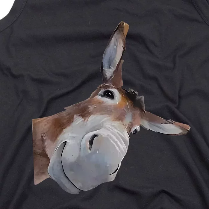 Peachbruh Funny Donkey Art Donkey Head Smile Eagerlys Tank Top