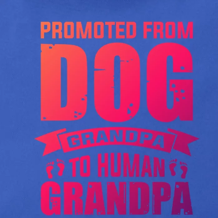 Promoted From Dog Grandpa To Hu Grandpa Cute Gift Zip Tote Bag