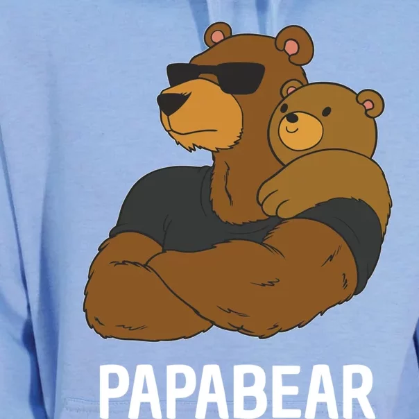 Papabear Father Daughter Son Papa Bear Gift Unisex Surf Hoodie