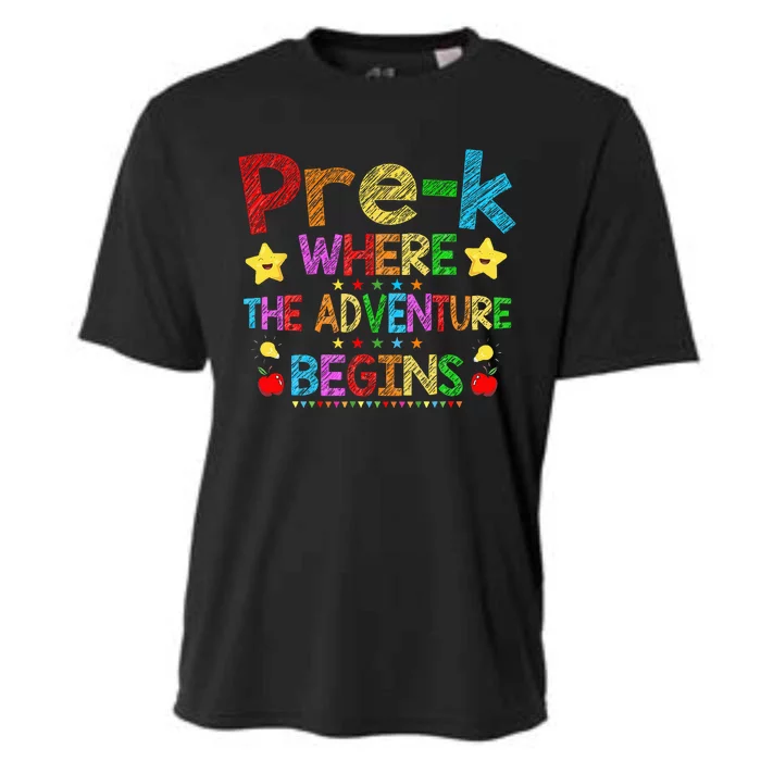 PreK First Day Of School Teacher Student Back To School Cooling Performance Crew T-Shirt