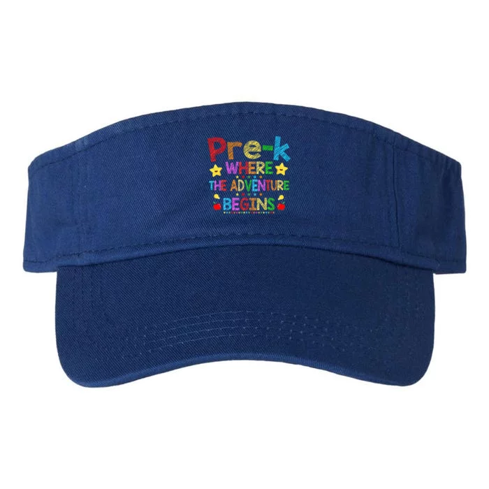 PreK First Day Of School Teacher Student Back To School Valucap Bio-Washed Visor