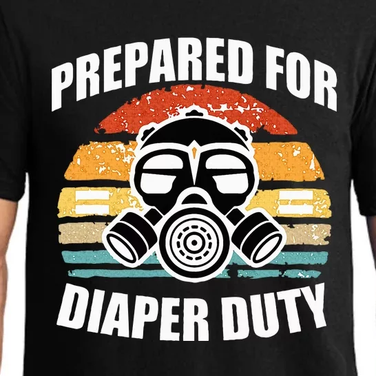 Prepared For Diaper Duty Gas Mask Pajama Set