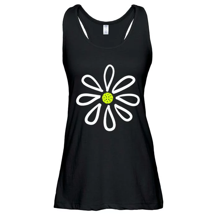 Pickleball Flower Daisy Pickleball Center Ladies Essential Flowy Tank