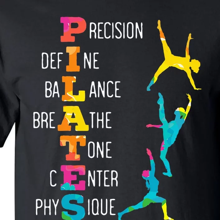 Pilates Fitness Exercise Training Contrology Meditation Tall T-Shirt