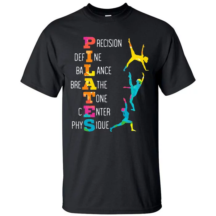 Pilates Fitness Exercise Training Contrology Meditation Tall T-Shirt