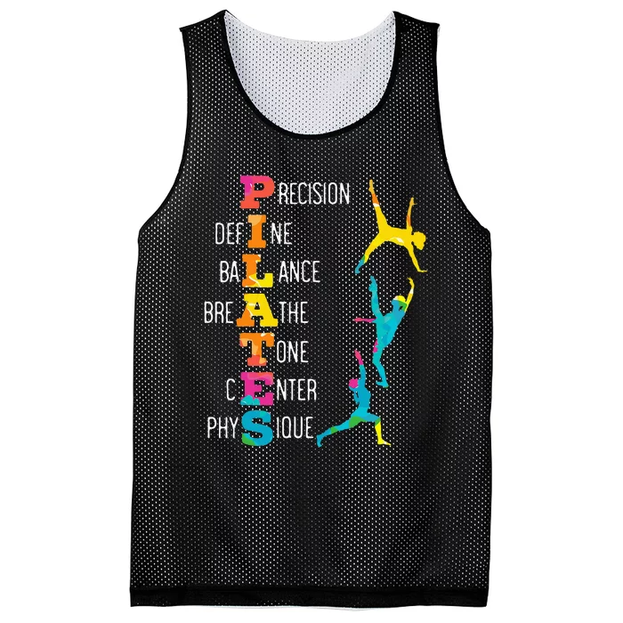 Pilates Fitness Exercise Training Contrology Meditation Mesh Reversible Basketball Jersey Tank