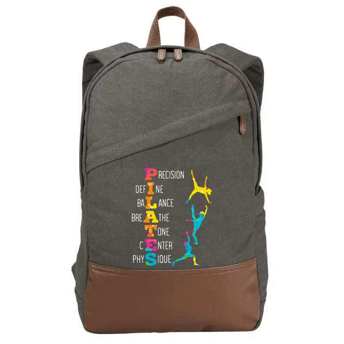 Pilates Fitness Exercise Training Contrology Meditation Cotton Canvas Backpack