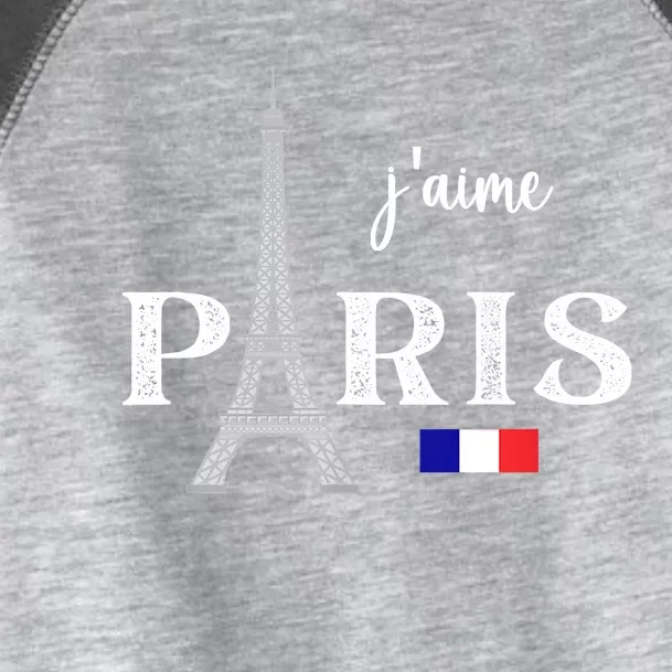 Paris France Eiffel Tower Souvenir Toddler Fine Jersey T-Shirt