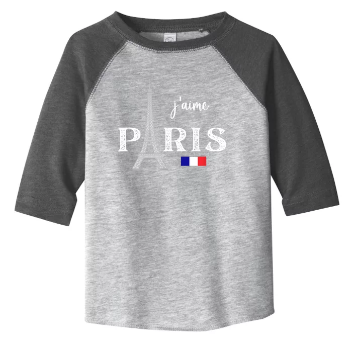 Paris France Eiffel Tower Souvenir Toddler Fine Jersey T-Shirt