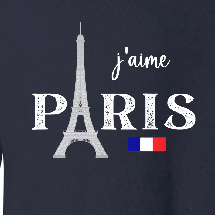 Paris France Eiffel Tower Souvenir Toddler Sweatshirt