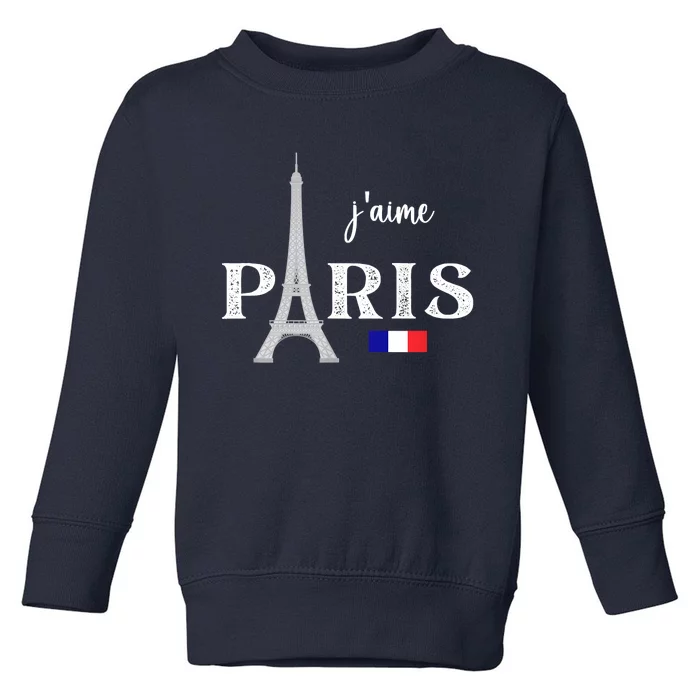 Paris France Eiffel Tower Souvenir Toddler Sweatshirt