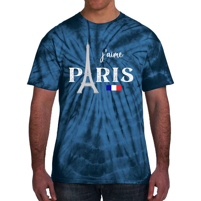 Paris France Eiffel Tower Souvenir Tie-Dye T-Shirt