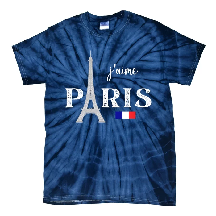 Paris France Eiffel Tower Souvenir Tie-Dye T-Shirt