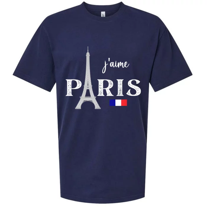 Paris France Eiffel Tower Souvenir Sueded Cloud Jersey T-Shirt