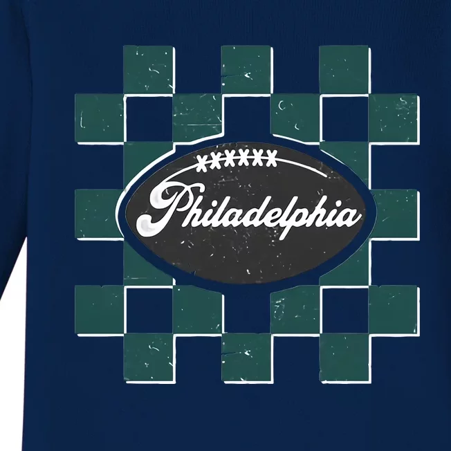 Philadelphia Football Eagle Football Philadelphia Football Champion Retro Baby Long Sleeve Bodysuit