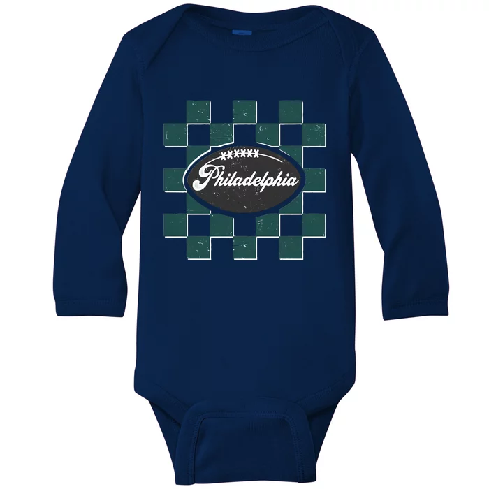 Philadelphia Football Eagle Football Philadelphia Football Champion Retro Baby Long Sleeve Bodysuit