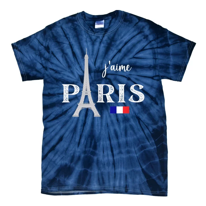 Paris France Eiffel Tower Souvenir Tie-Dye T-Shirt