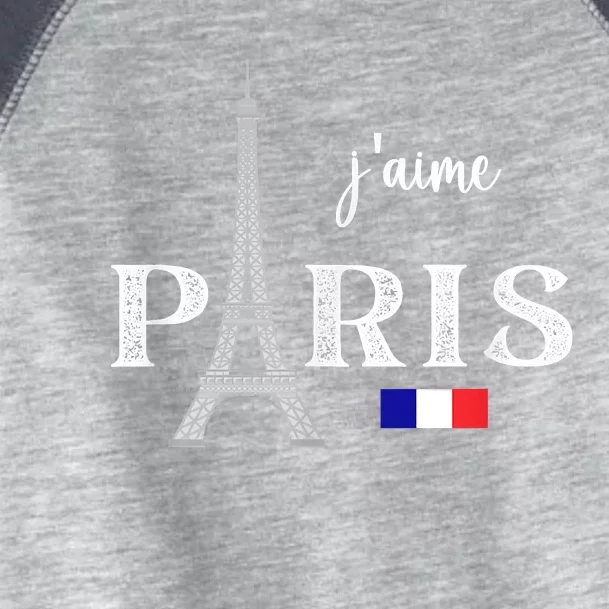 Paris France Eiffel Tower Souvenir Toddler Fine Jersey T-Shirt