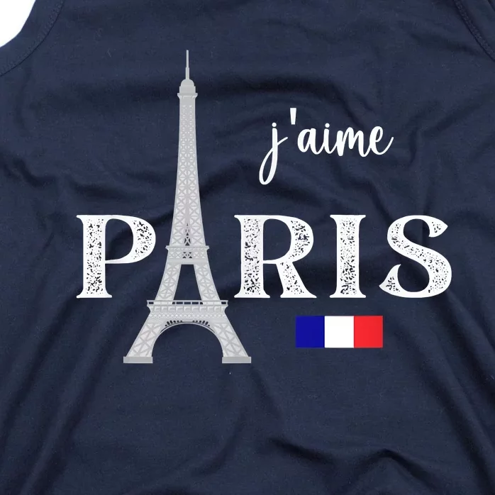 Paris France Eiffel Tower Souvenir Tank Top