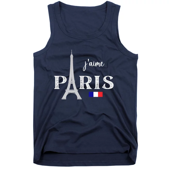 Paris France Eiffel Tower Souvenir Tank Top