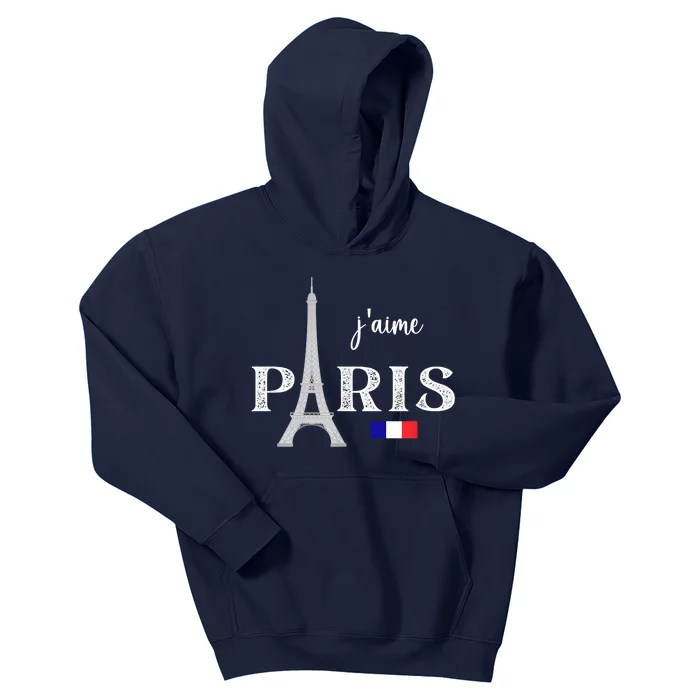 Paris France Eiffel Tower Souvenir Kids Hoodie