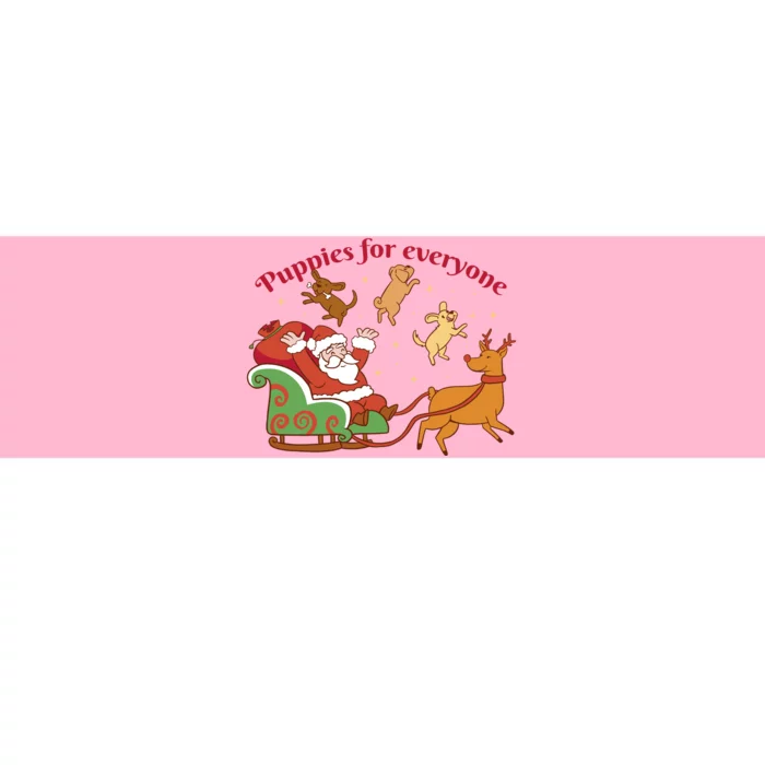 Puppies For Everyone Funny Santa Christmas Bumper Sticker