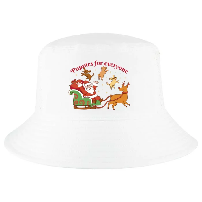 Puppies For Everyone Funny Santa Christmas Cool Comfort Performance Bucket Hat