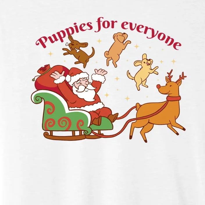 Puppies For Everyone Funny Santa Christmas ChromaSoft Performance T-Shirt