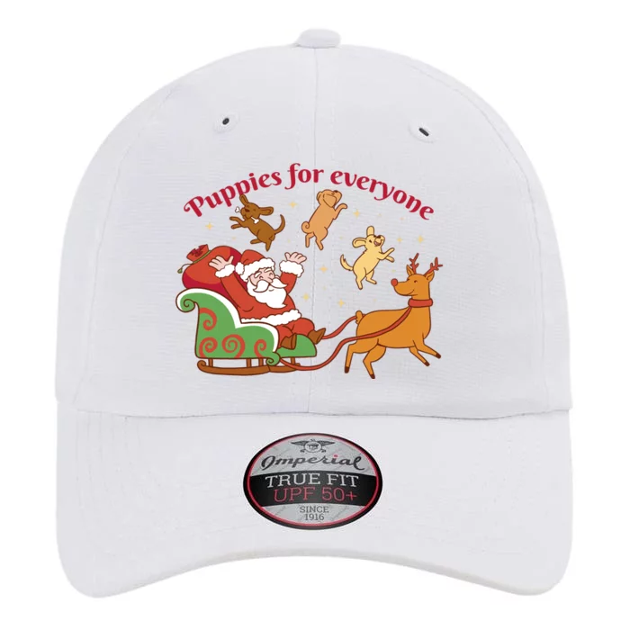 Puppies For Everyone Funny Santa Christmas The Original Performance Cap