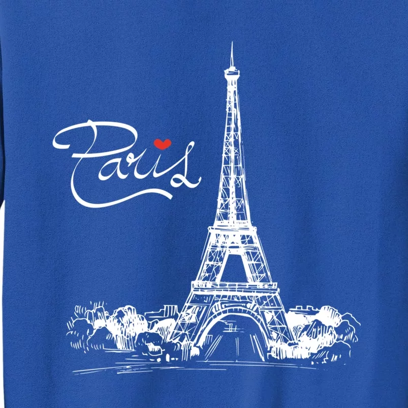 Paris France Eiffel Tower I Love Paris French Souvenir Gift Tall Sweatshirt