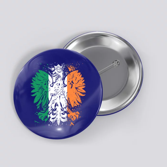 Polish Flag Eagle Irish Flag Colors Gift Great Gift Button