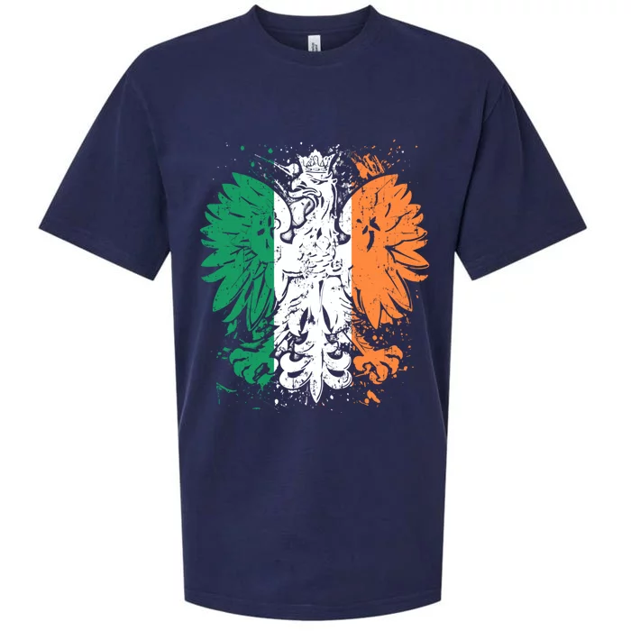 Polish Flag Eagle Irish Flag Colors Gift Great Gift Sueded Cloud Jersey T-Shirt