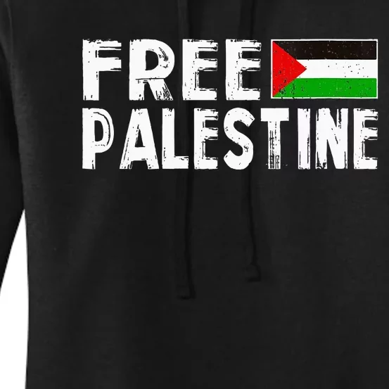 Palestine Flag Free Gaza Palestinian Proud Free Palestine Women's Pullover Hoodie