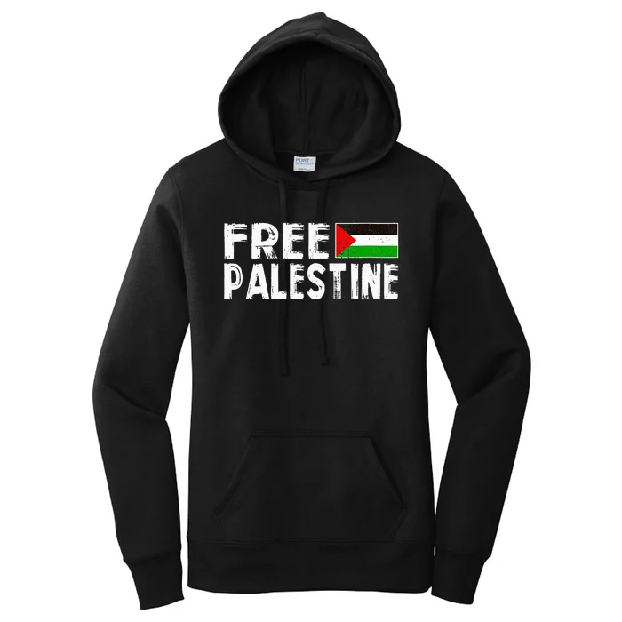 Palestine Flag Free Gaza Palestinian Proud Free Palestine Women's Pullover Hoodie