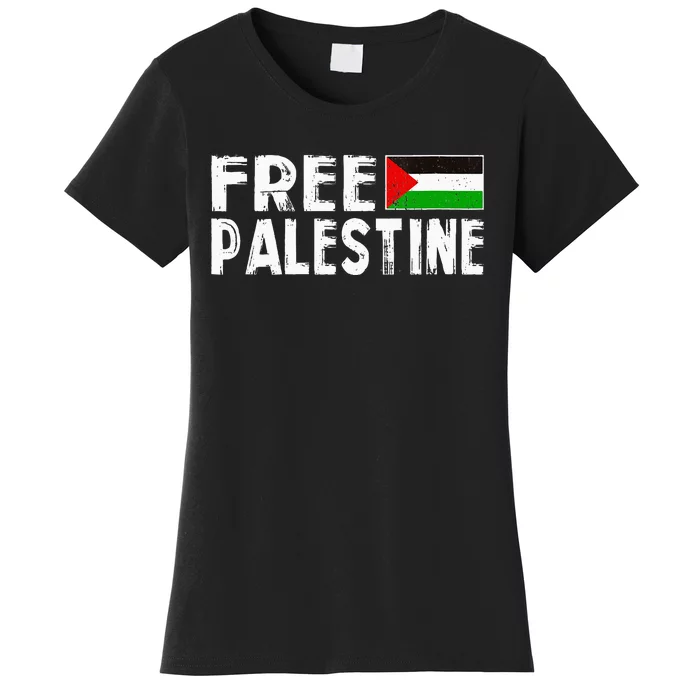 Palestine Flag Free Gaza Palestinian Proud Free Palestine Women's T-Shirt