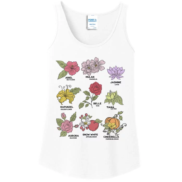 Princess Flowers Flower Lover Flower Mom Flower Girl Ladies Essential Tank