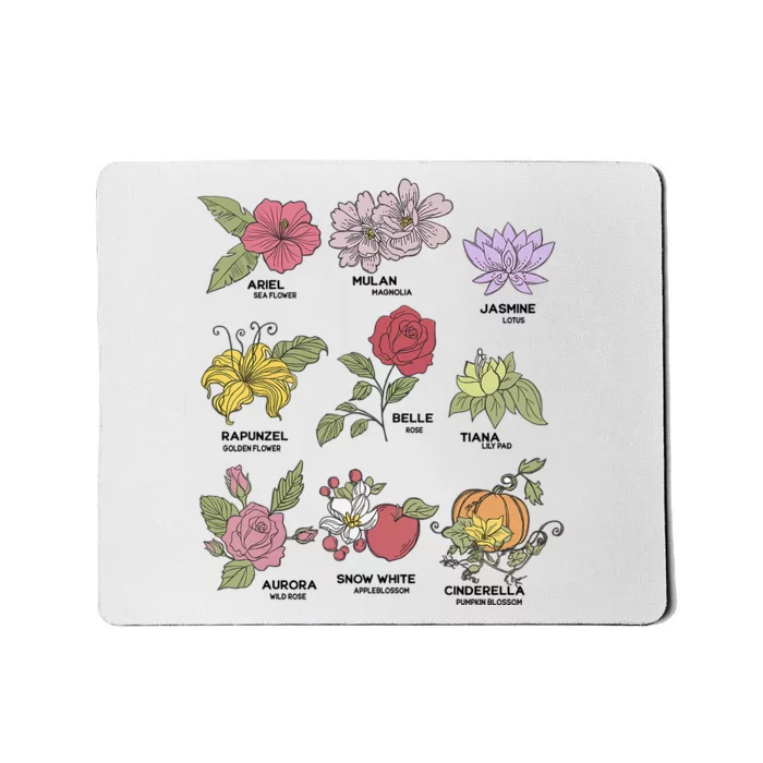 Princess Flowers Flower Lover Flower Mom Flower Girl Mousepad