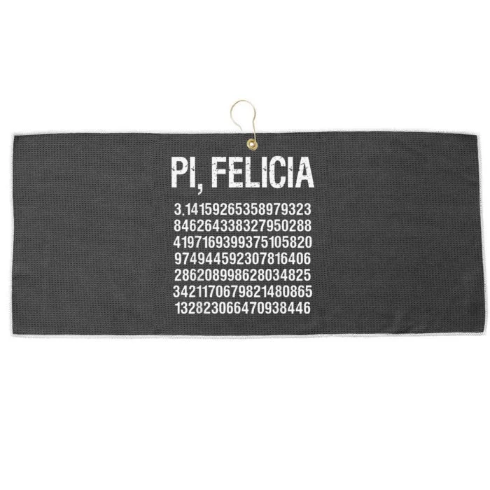 Pi, Felicia Funny Pi Day Pun Math Humor Large Microfiber Waffle Golf Towel