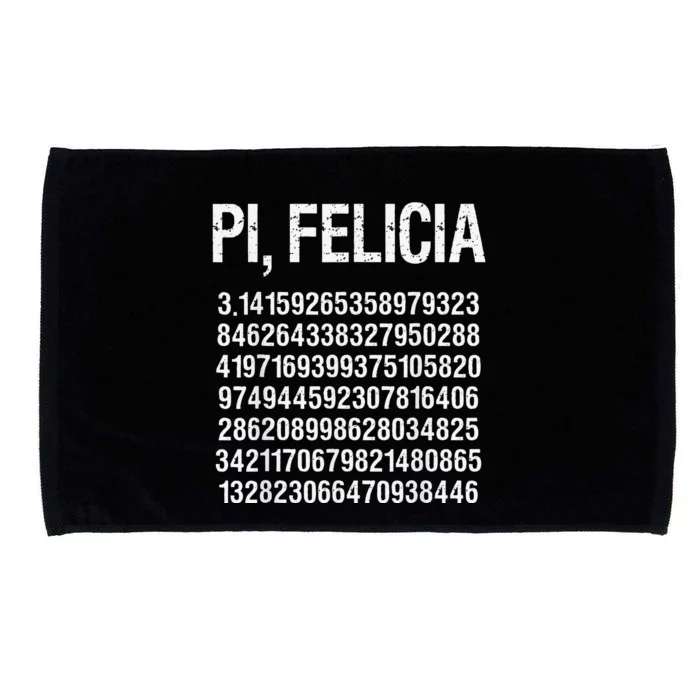 Pi, Felicia Funny Pi Day Pun Math Humor Microfiber Hand Towel