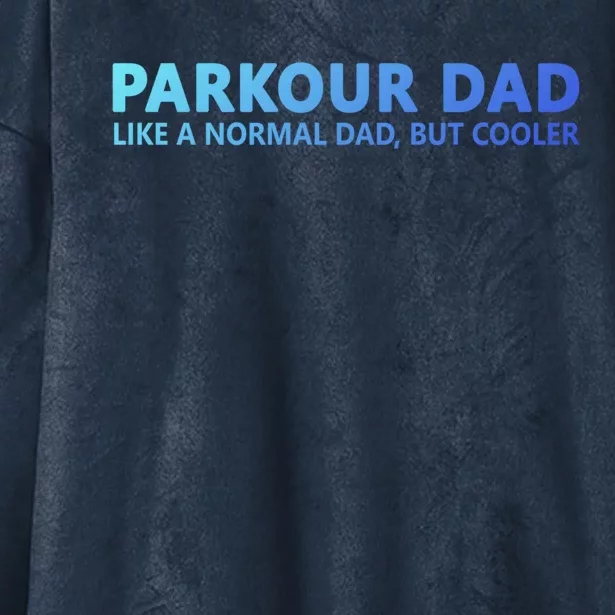 Parkour Father Free Running Parkour Dad Gift Hooded Wearable Blanket