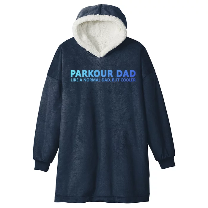 Parkour Father Free Running Parkour Dad Gift Hooded Wearable Blanket