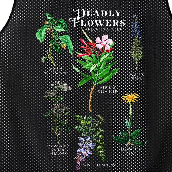 Poisonous Flowers Fleur Fatale Plant Halloween Gift Mesh Reversible Basketball Jersey Tank