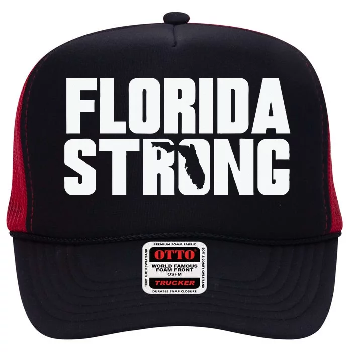 Pray For Florida Strong High Crown Mesh Trucker Hat