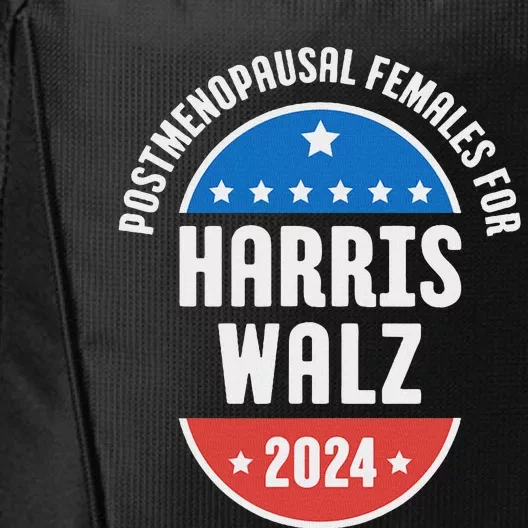 Postmenopausal Females For Harris Walz 2024 City Backpack