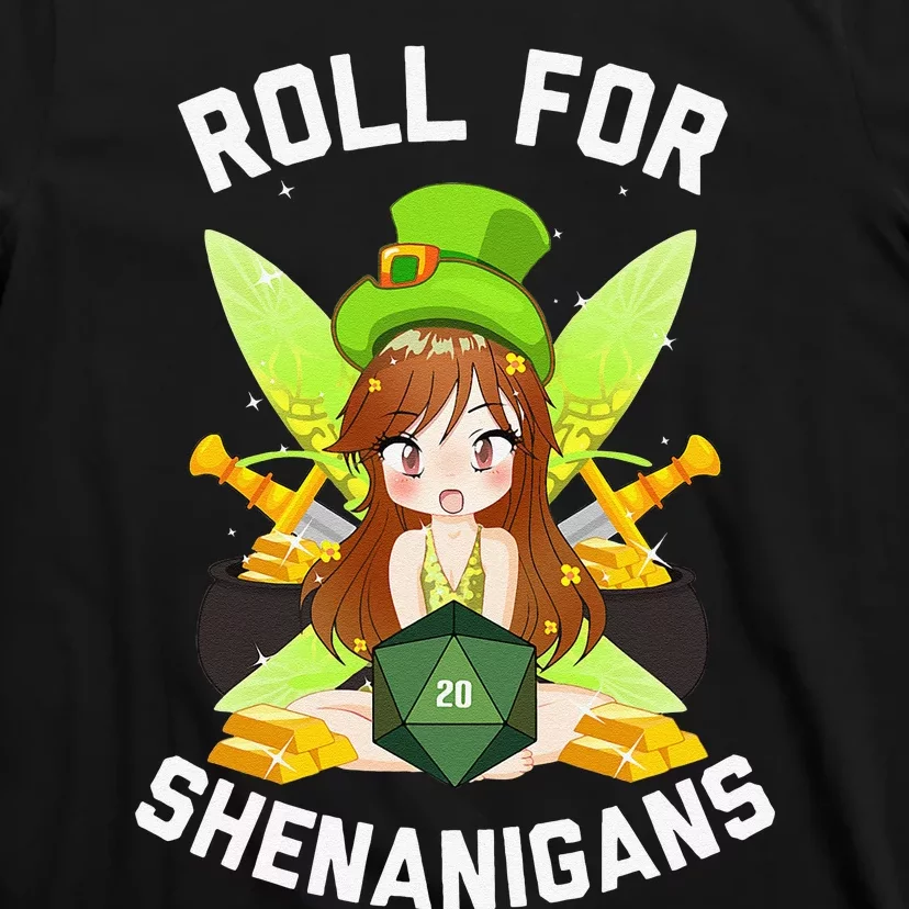 Pixie Fairy Fantasy D20 Tabletop RPG Funny St Patricks Day T-Shirt