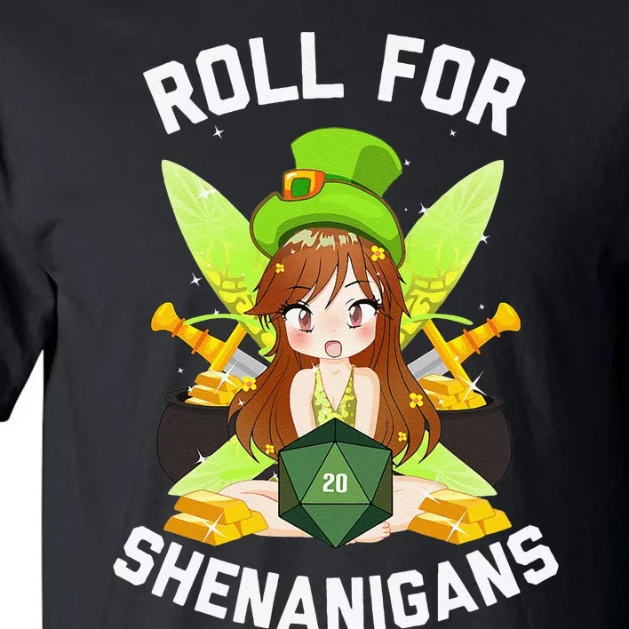 Pixie Fairy Fantasy D20 Tabletop RPG Funny St Patricks Day Tall T-Shirt