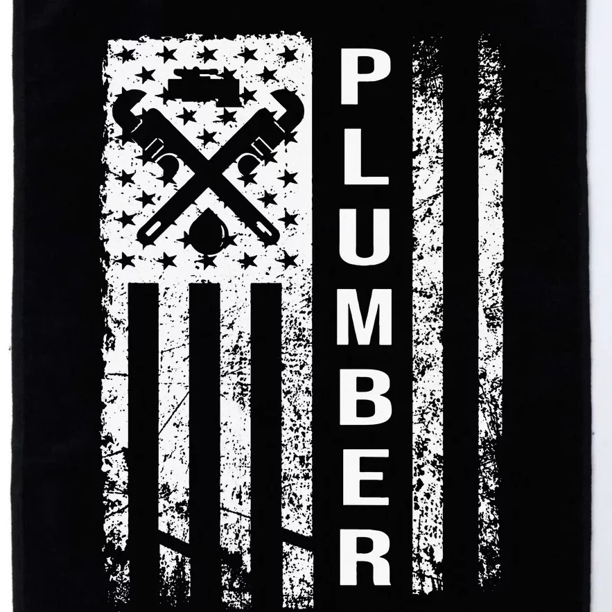 Plumber Flag For Plumbers Funny Plumbing Outfit Platinum Collection Golf Towel