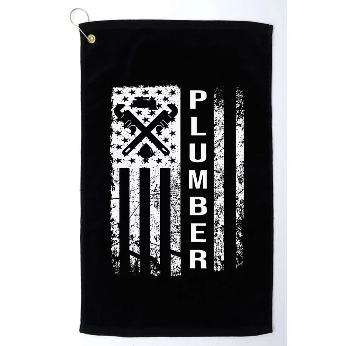 Plumber Flag For Plumbers Funny Plumbing Outfit Platinum Collection Golf Towel